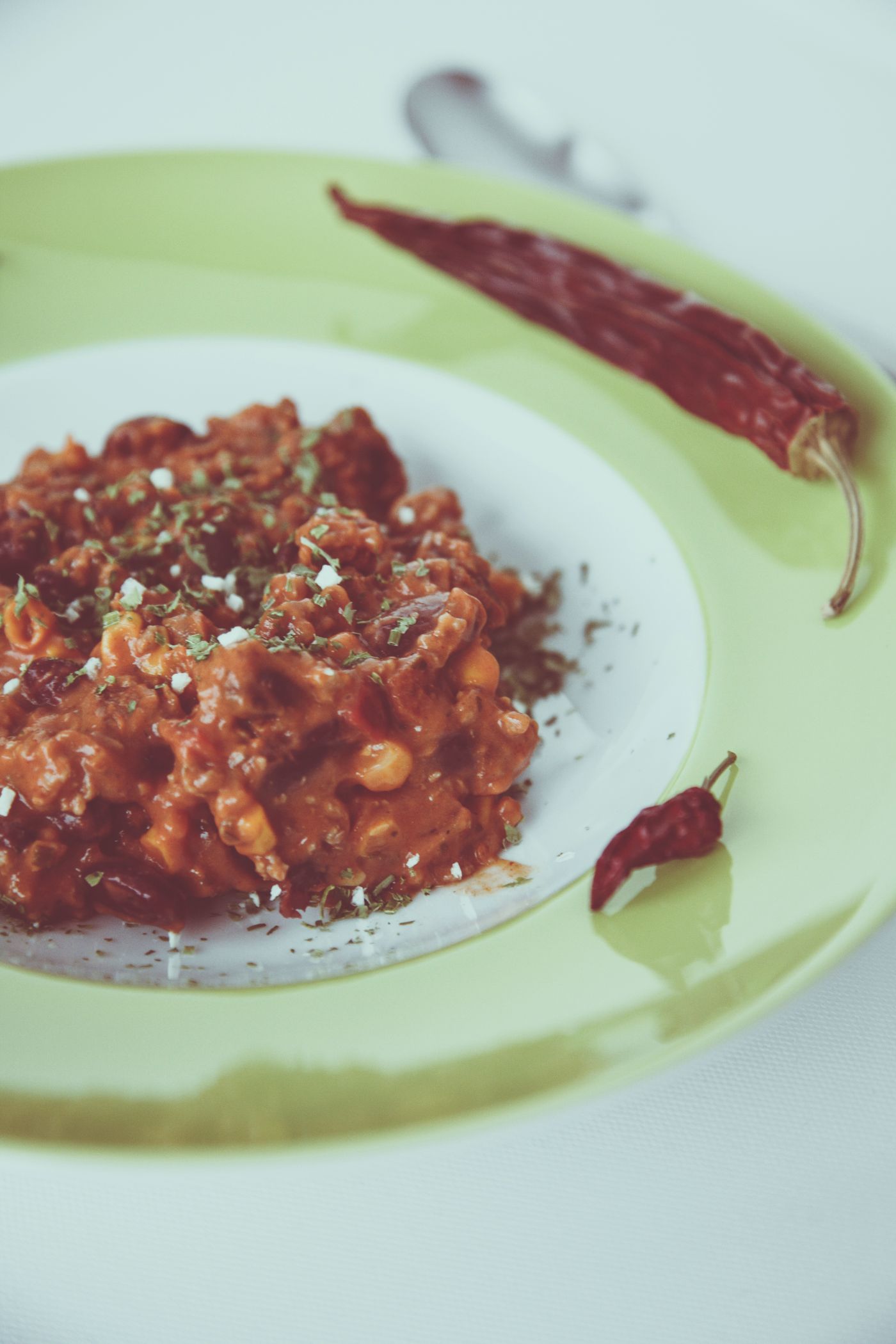 Chili haricots maïs tomate