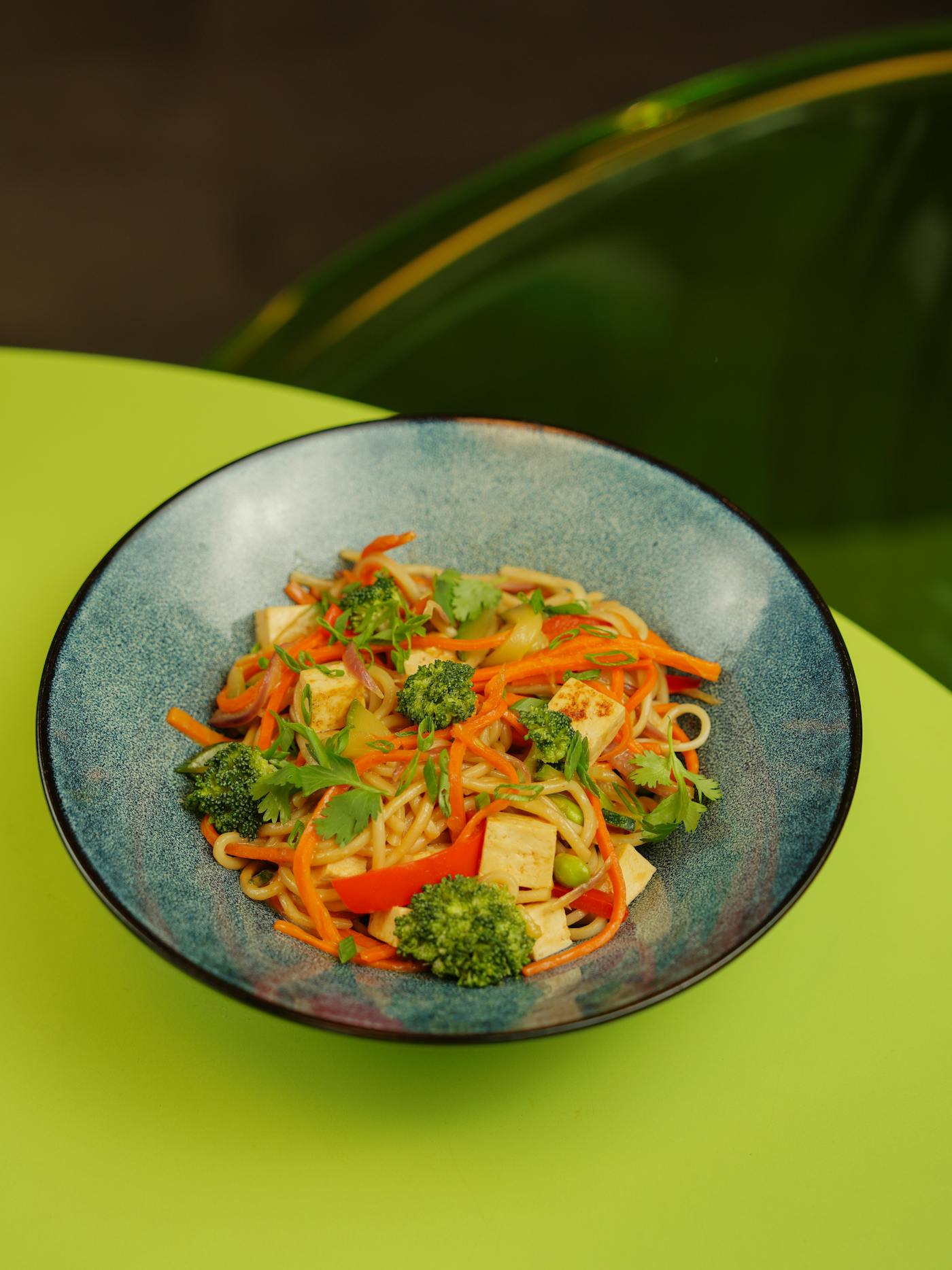 Nouilles tofu brocoli carotte