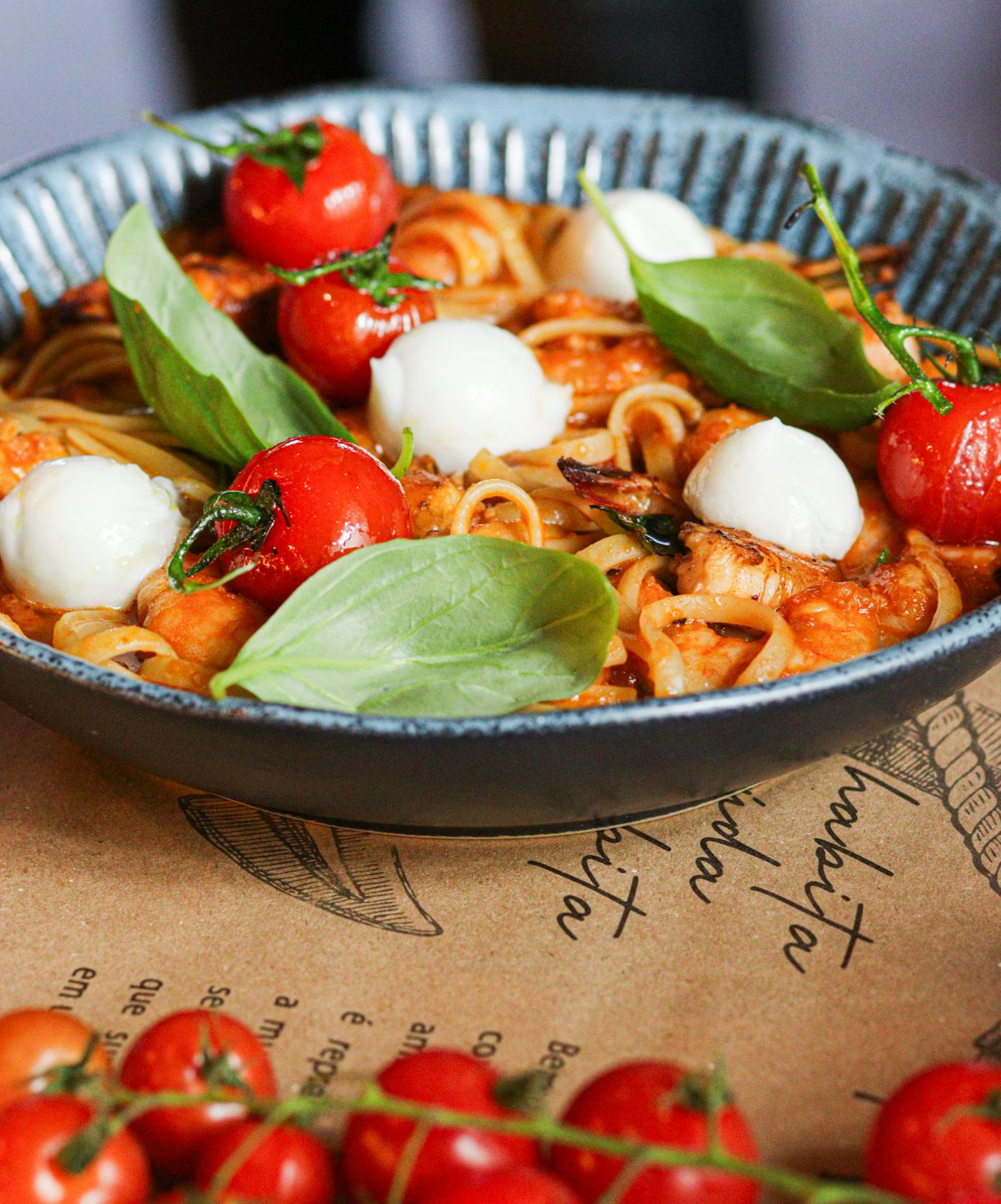 Pâtes tomates mozzarella express