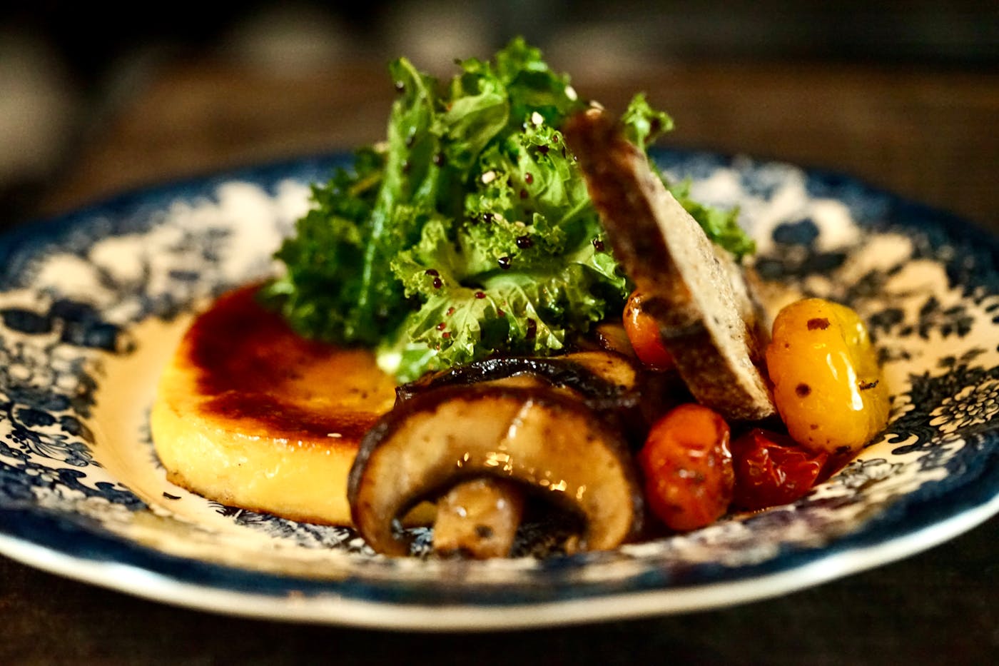 Polenta champignons tomate
