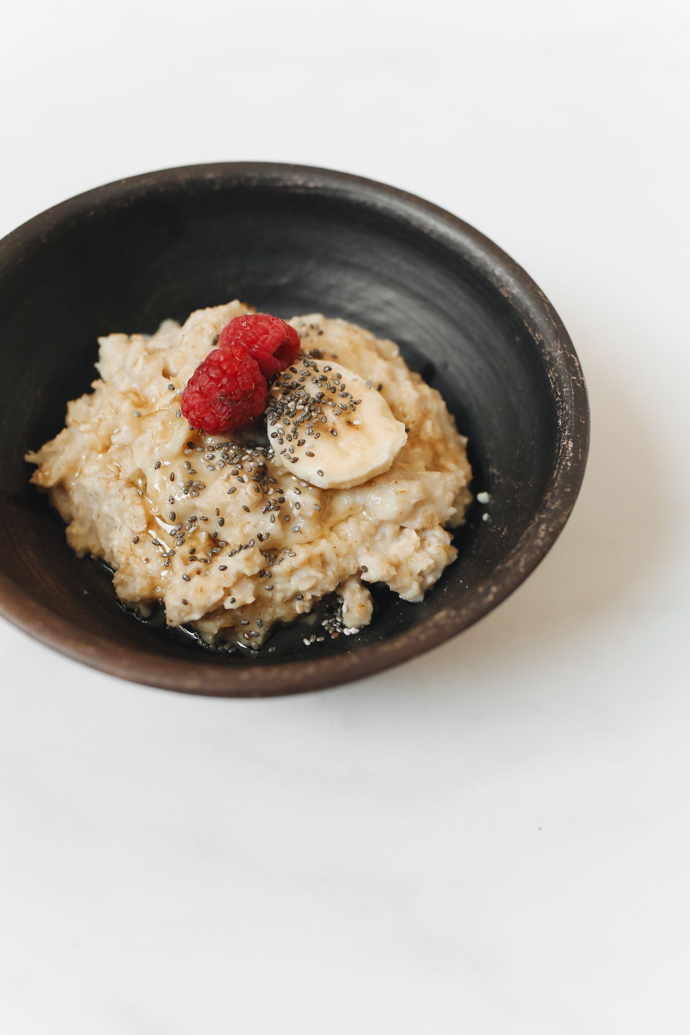 Porridge avoine banane fruits rouges