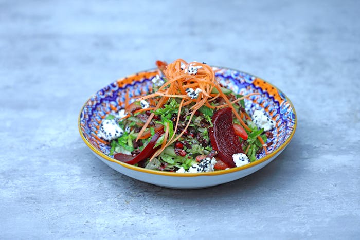 Salade betterave carotte fromage frais