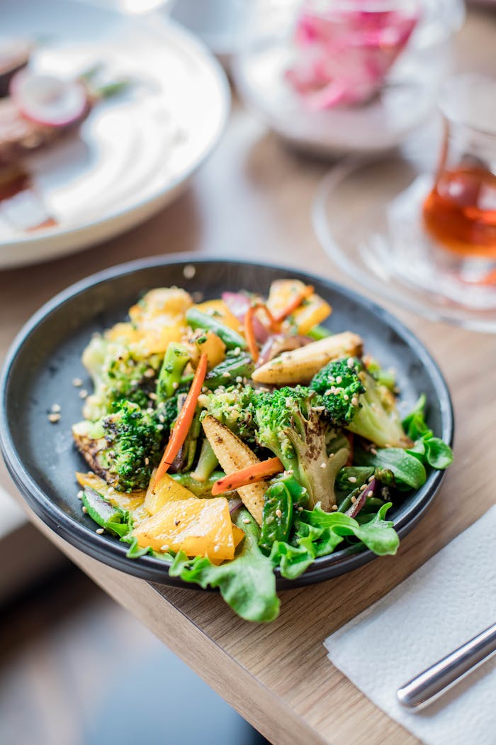 Salade brocoli carotte poivron
