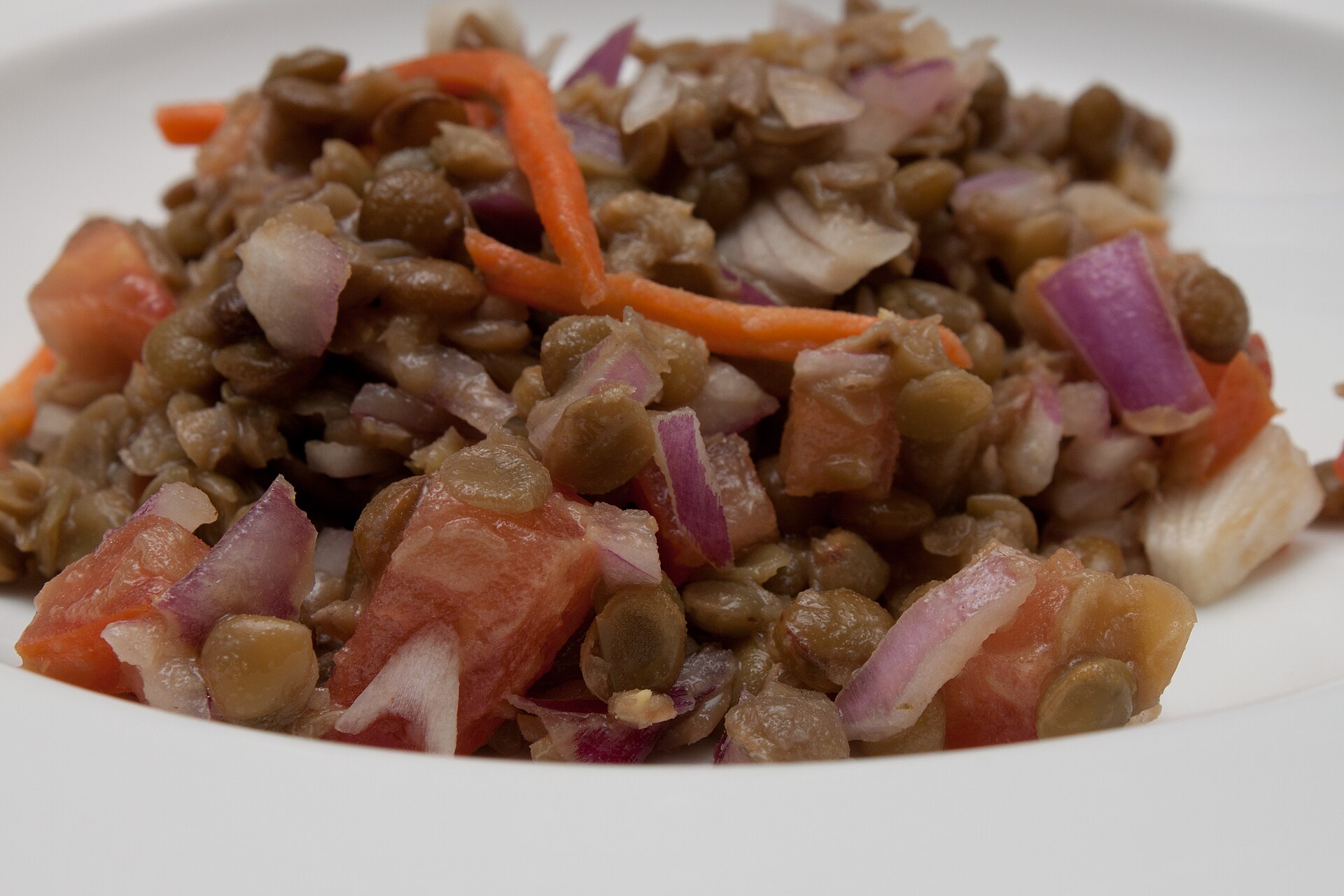 Salade de lentilles carotte tomate