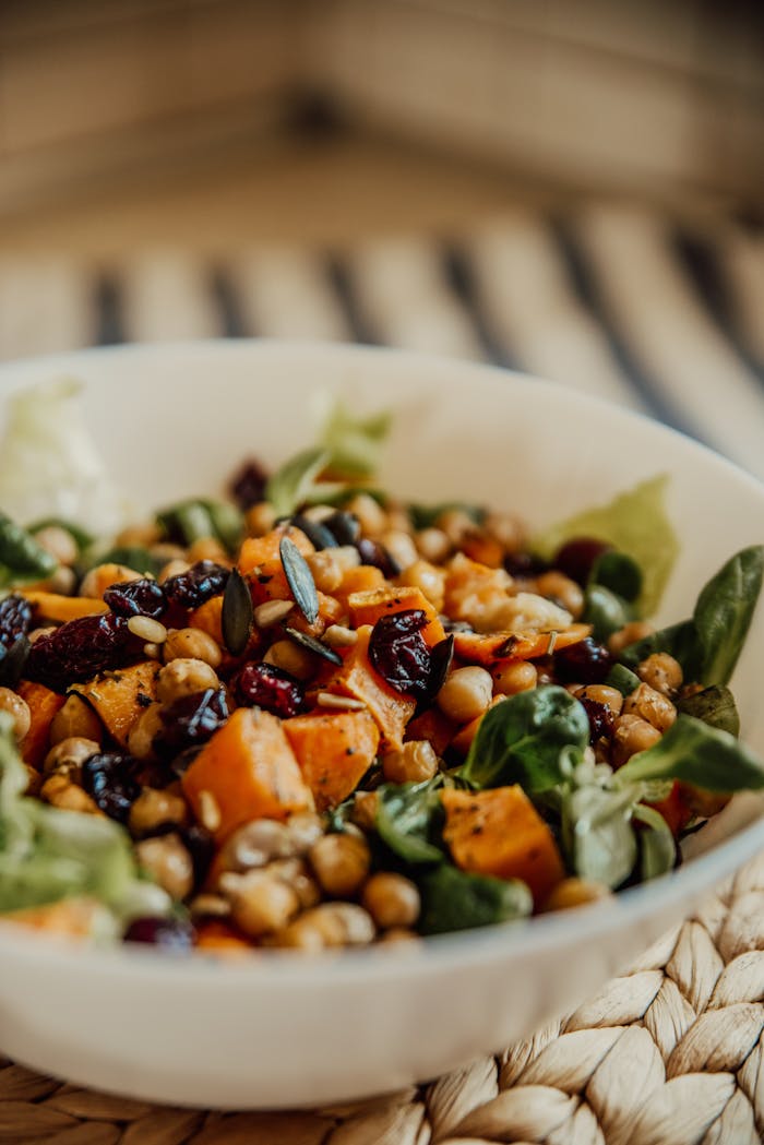 Salade pois chiches patate douce