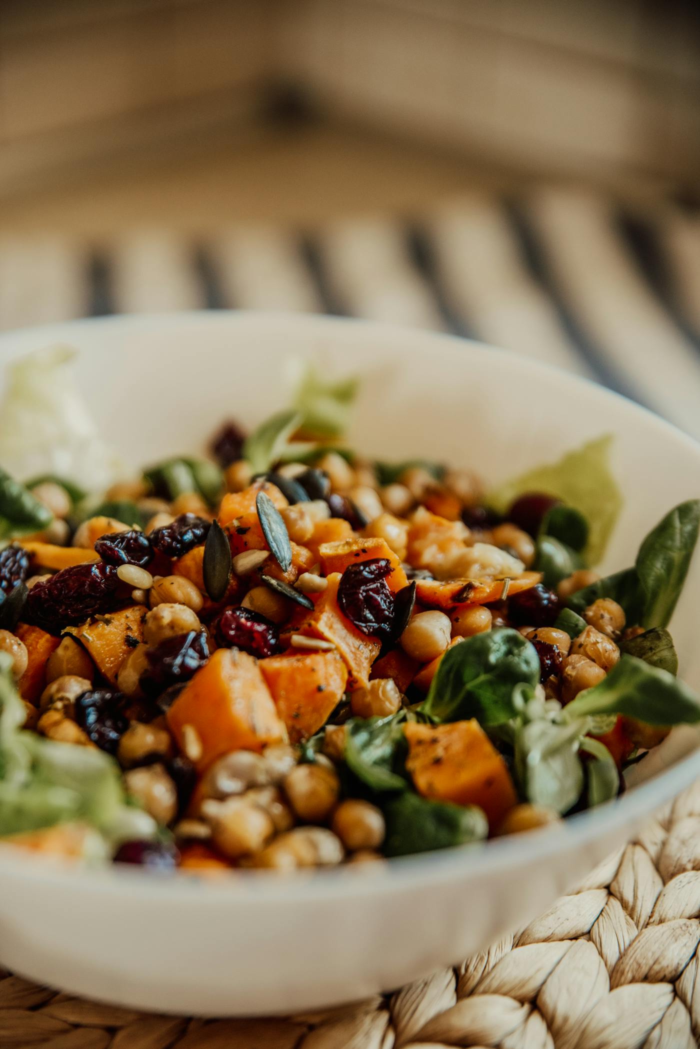 Salade pois chiches patate douce