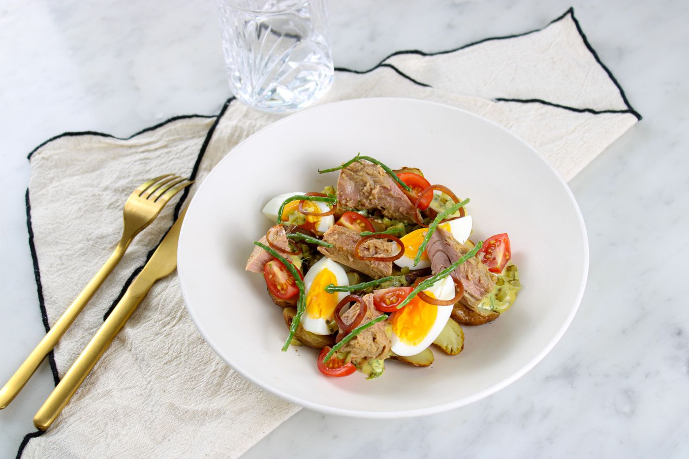 Salade thon œuf tomate