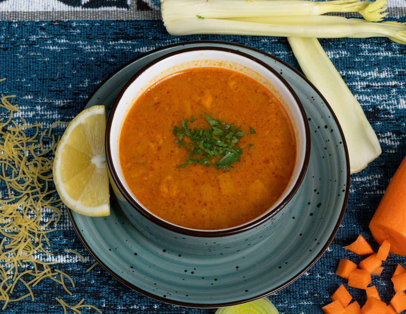 Soupe carotte céleri pois cassés