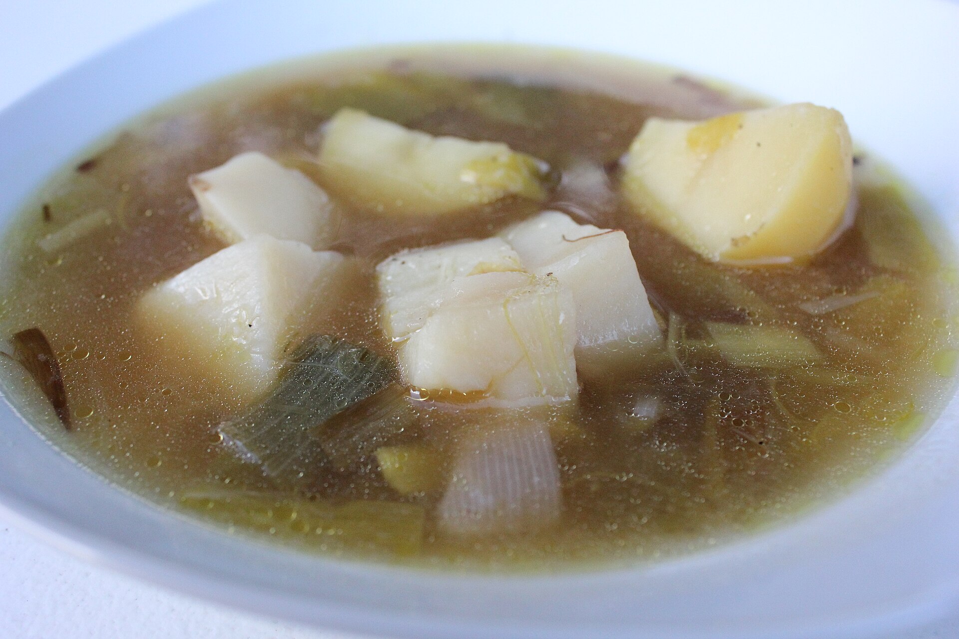 Soupe de poireaux légère