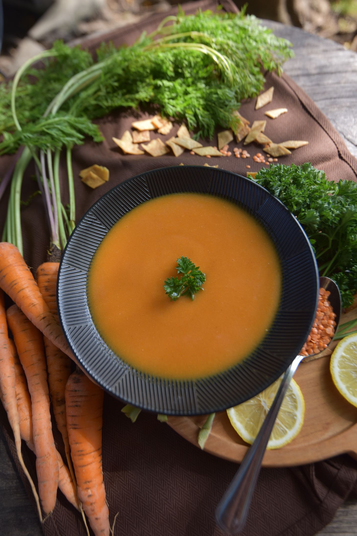 Soupe de pommes de terre carotte
