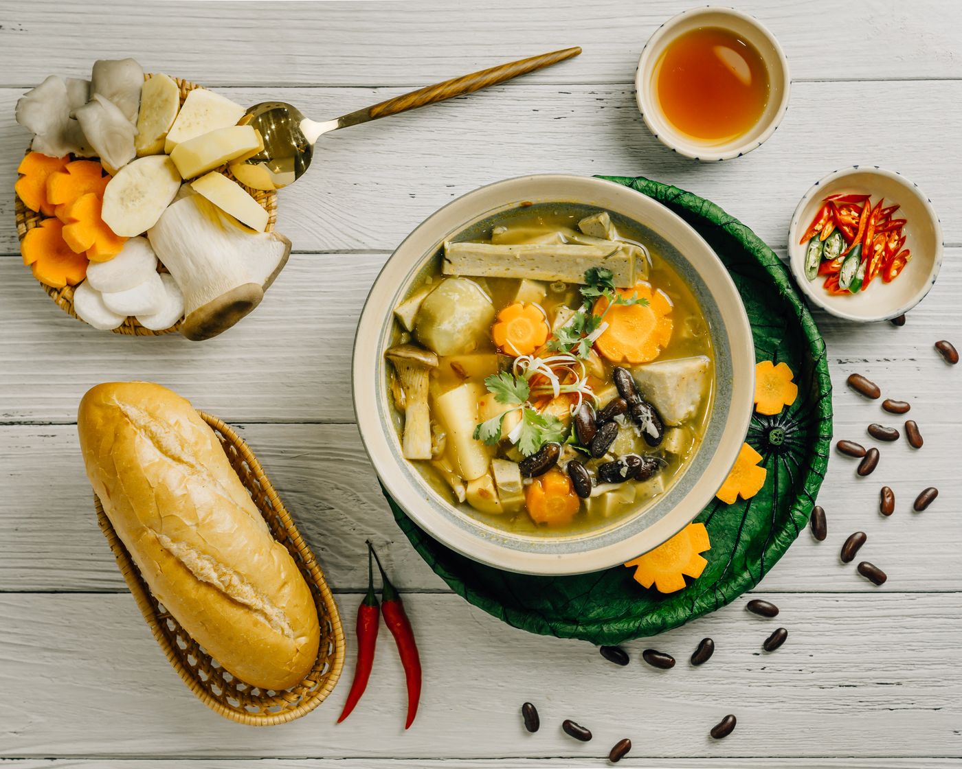 Soupe haricots blancs carotte pomme de terre