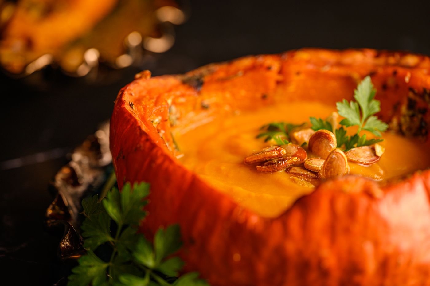 Soupe potiron lentilles corail