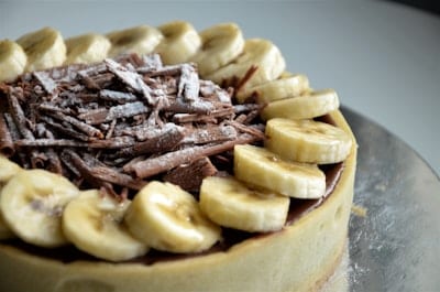 Tarte au chocolat et bananes