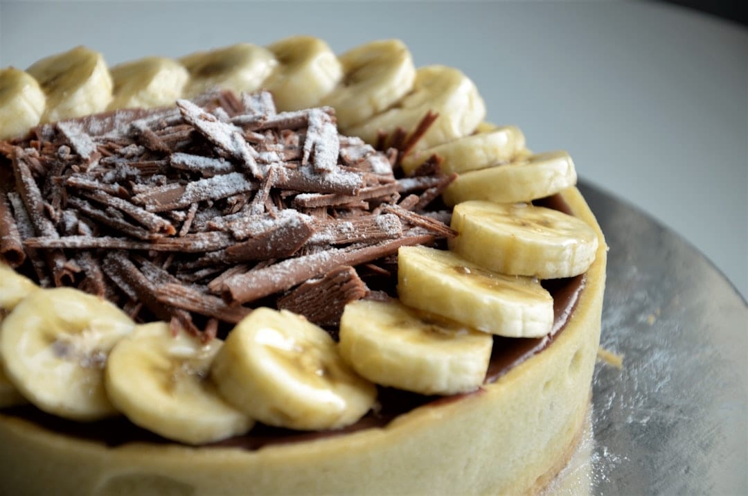 Tarte au chocolat et bananes