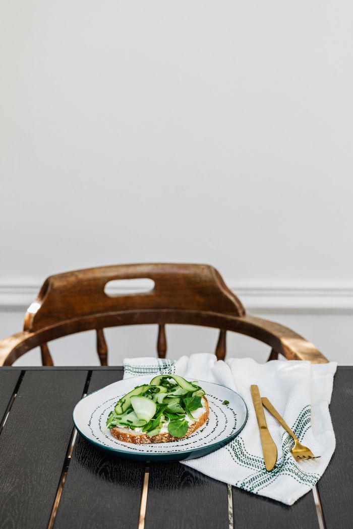 Tartines concombre fromage frais