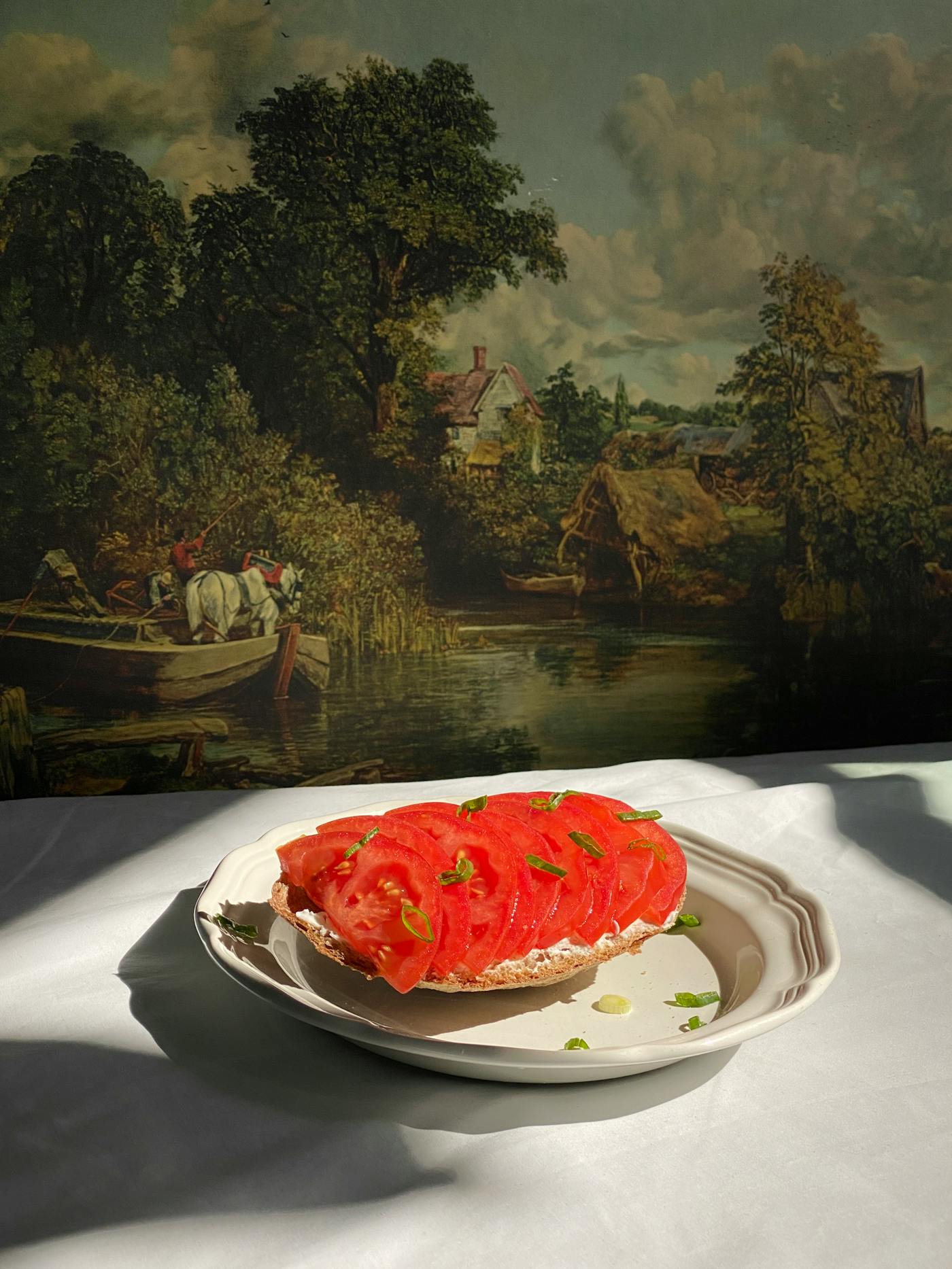 Tartines tomate fromage frais