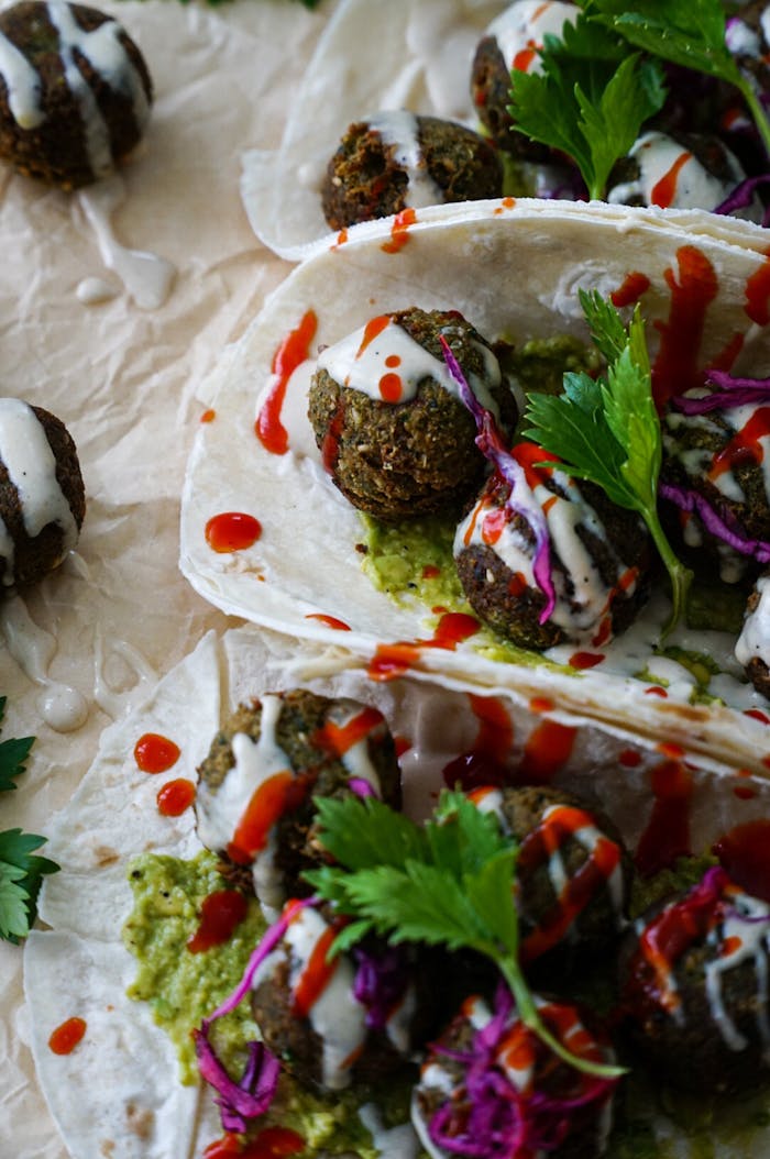 Wraps falafels salade tomate