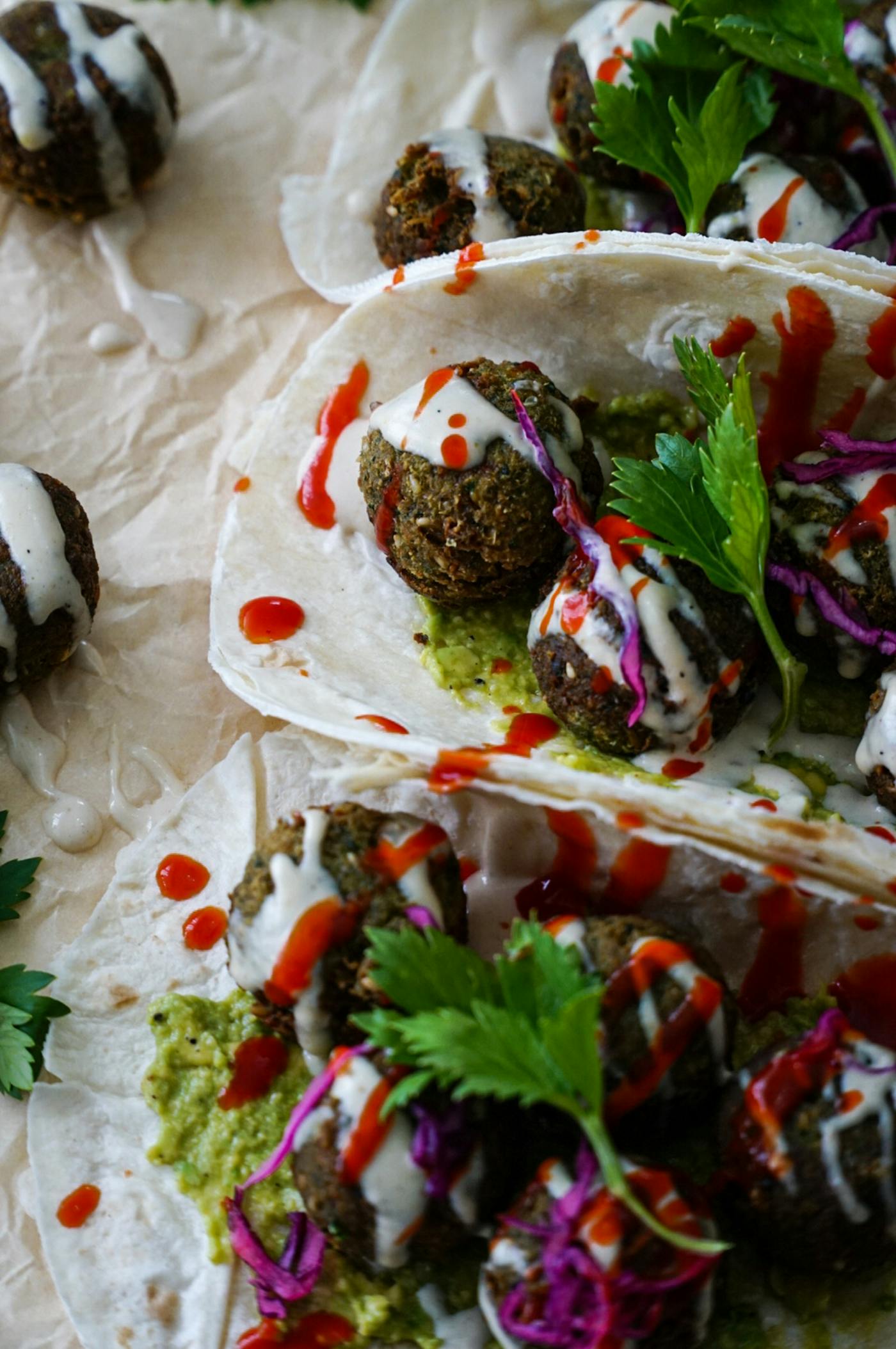 Wraps falafels salade tomate